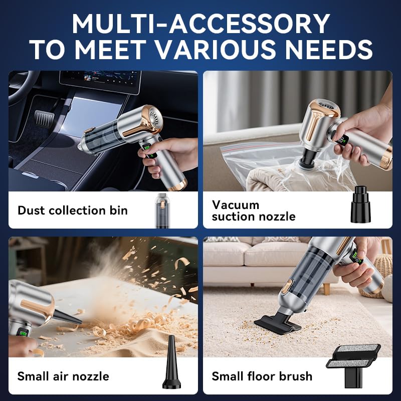 Cutigic Car Vacuum Cleaner Cordless, Powerful Car Hoover