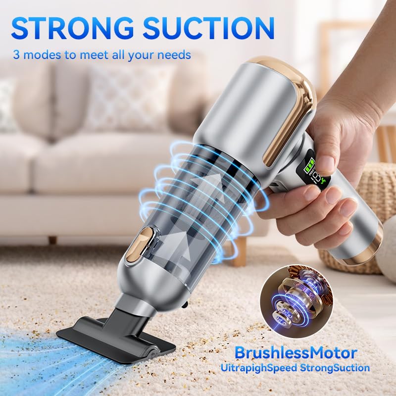 Cutigic Car Vacuum Cleaner Cordless, Powerful Car Hoover