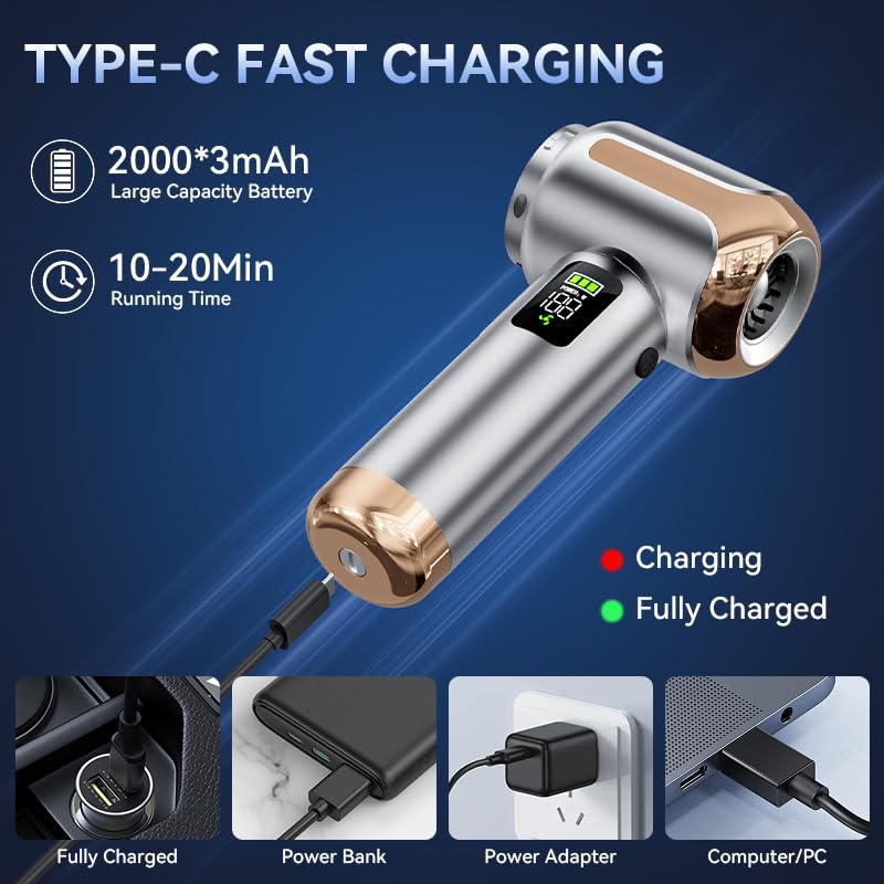 Cutigic Car Vacuum Cleaner Cordless, Powerful Car Hoover