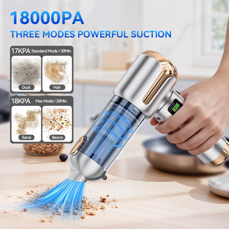 Cutigic Car Vacuum Cleaner Cordless, Powerful Car Hoover
