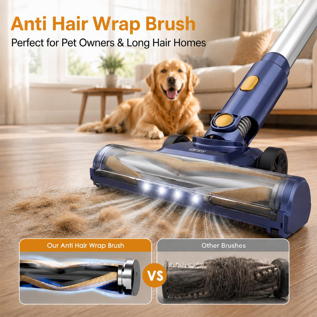 Vortisys Cordless Stick Vacuum Cleaner, 350W/45000Pa Lightweight Vacuum