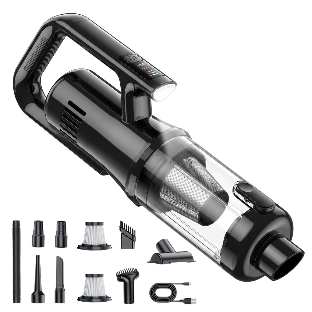 Cazoro Handheld Car Vacuum Cleaner Cordless Powerful, 20000Pa Brushless LED