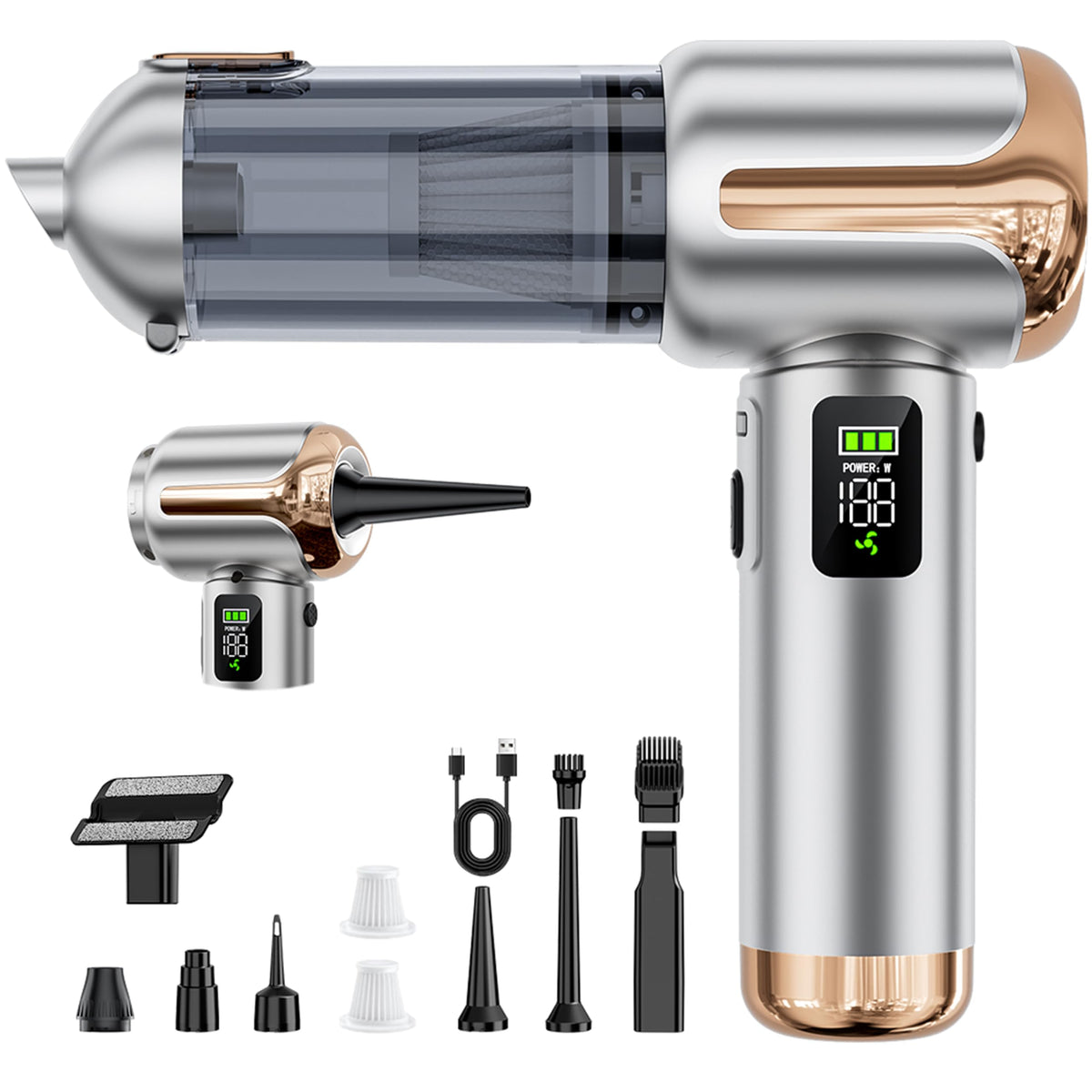 Cutigic Car Vacuum Cleaner Cordless, Powerful Car Hoover