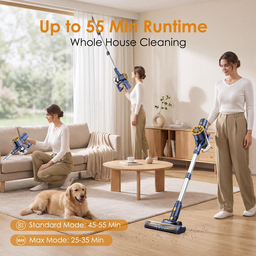 Vortisys Cordless Stick Vacuum Cleaner, 350W/45000Pa Lightweight Vacuum
