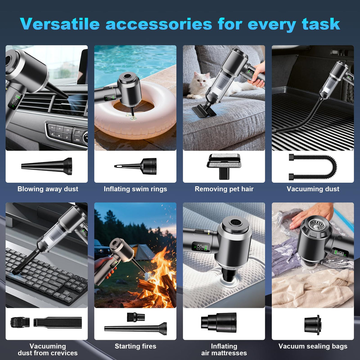 Handheld Vacuum car Cleaner, 28000Pa