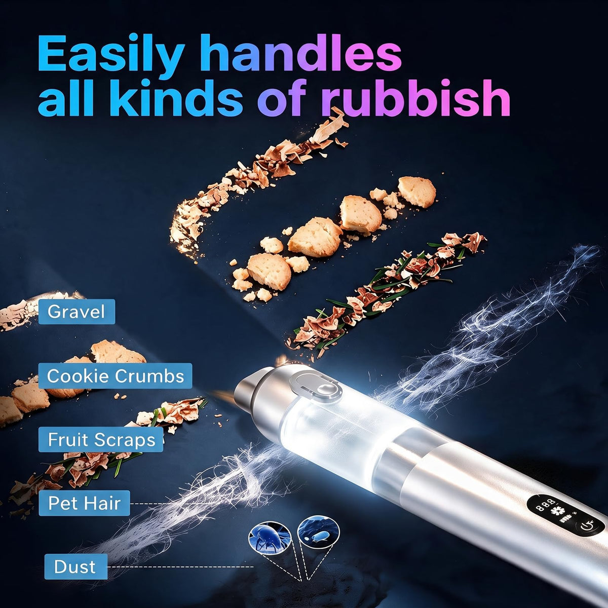 Handheld Vacuum Cleaner Cordless, 21kPa 4-in-1